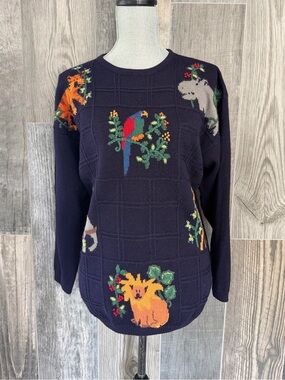 Tulchan Safari Aninals Wool Sweater